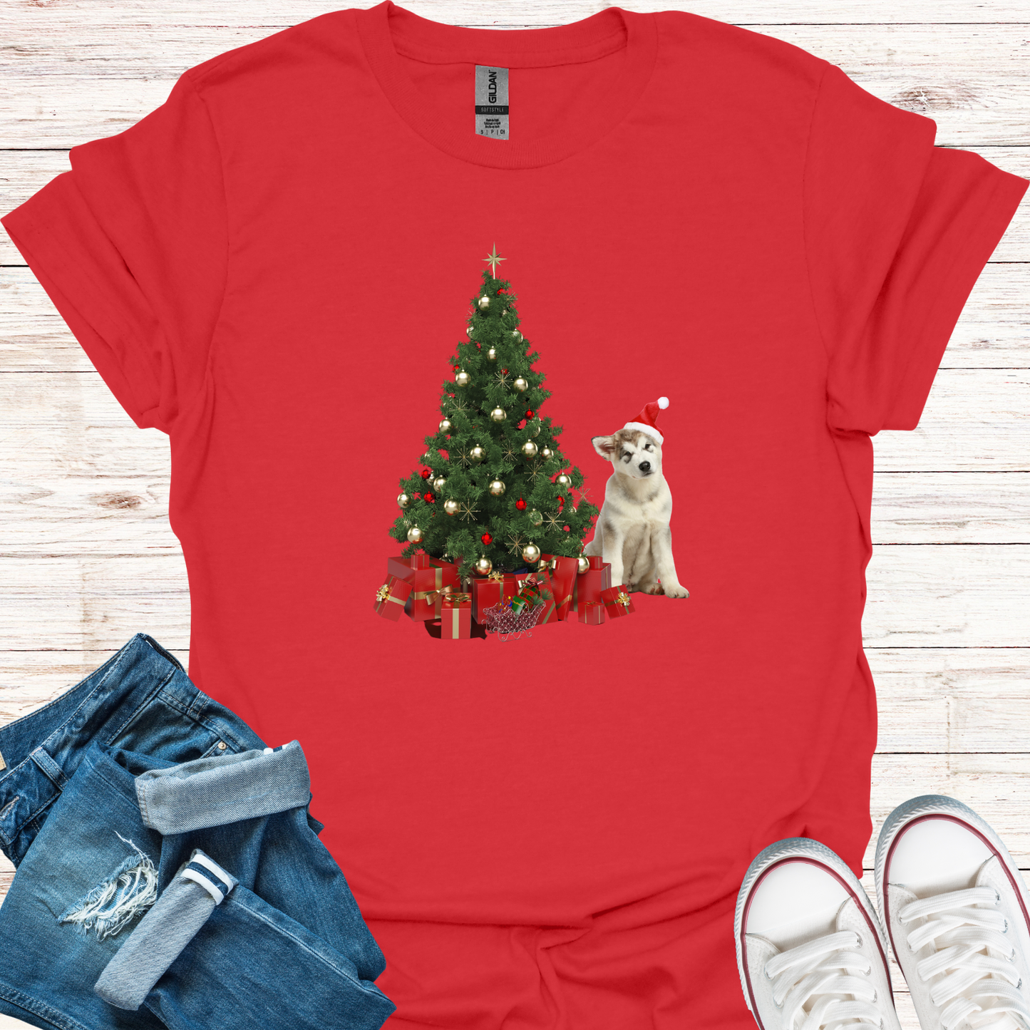 Cute Dog Christmas T-Shirt