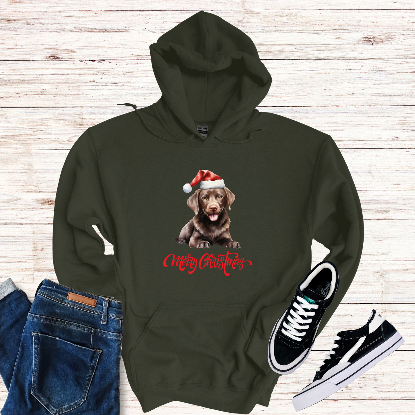 Chocolate Labrador Christmas Hoodie