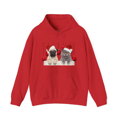 Dog And Cat Christmas Bauble Hoodie