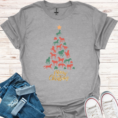 Horse Christmas Tree T-Shirt