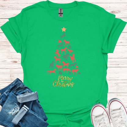 Horse Christmas Tree T-Shirt