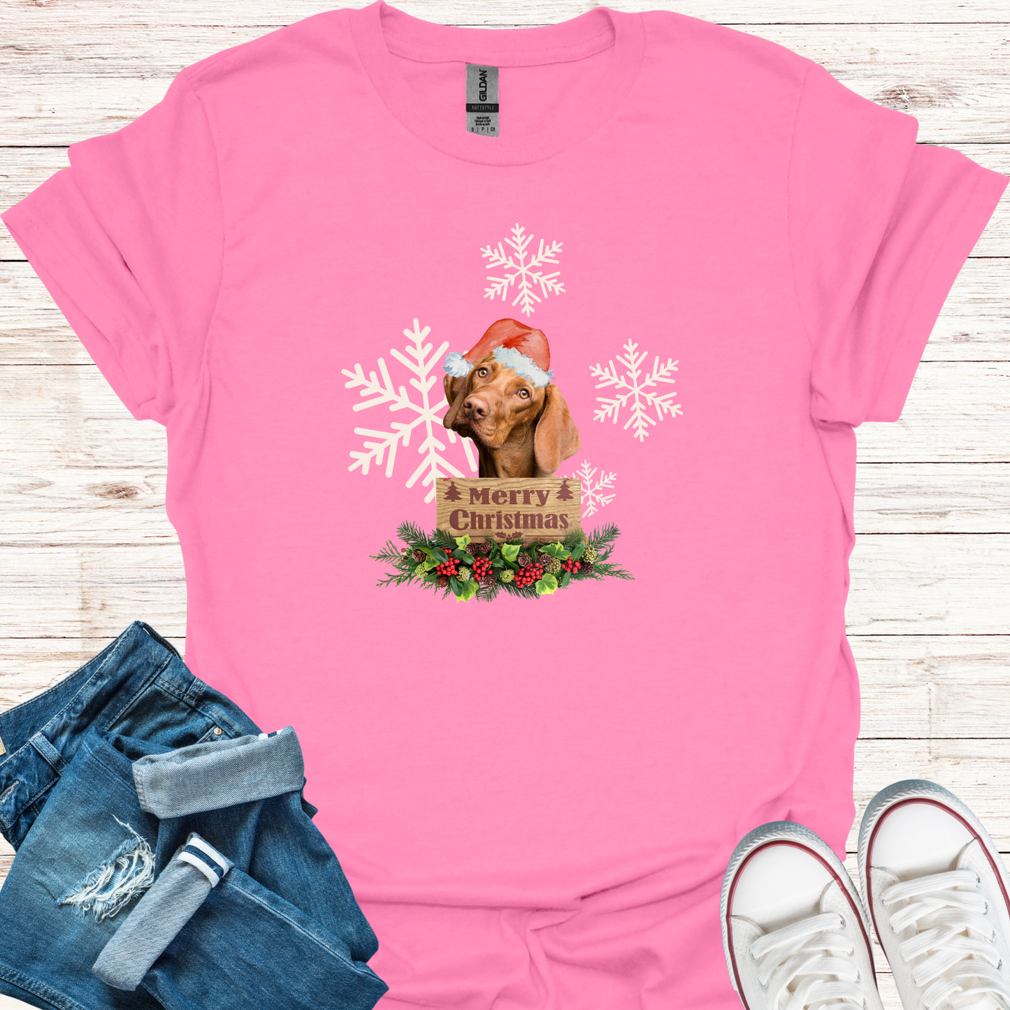 Merry Christmas Dog T-Shirt