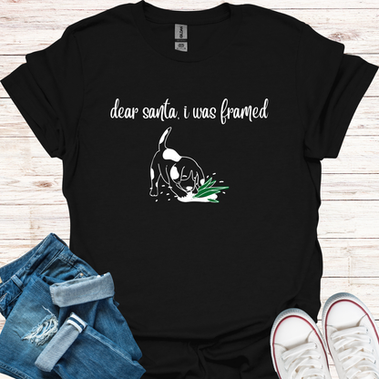 Dear Santa I Was Framed T-Shirt