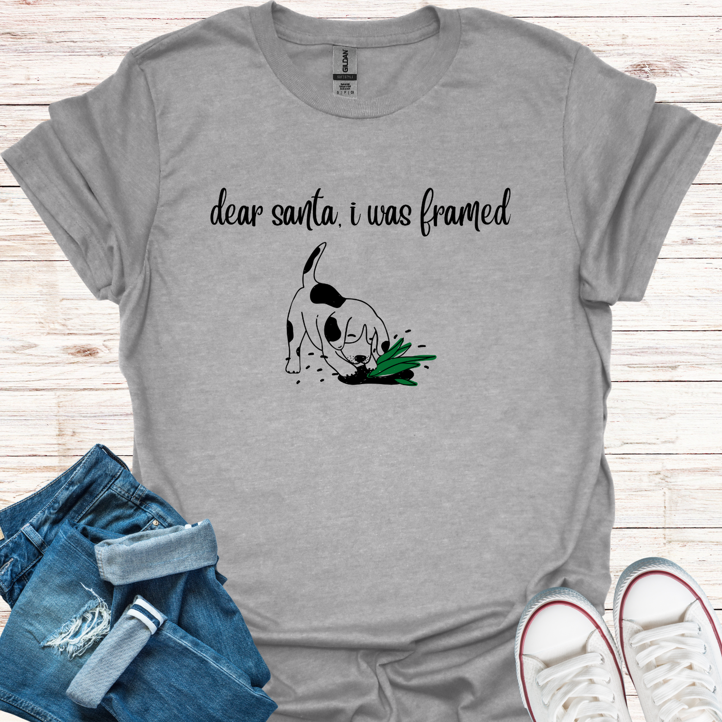 Dear Santa I Was Framed T-Shirt