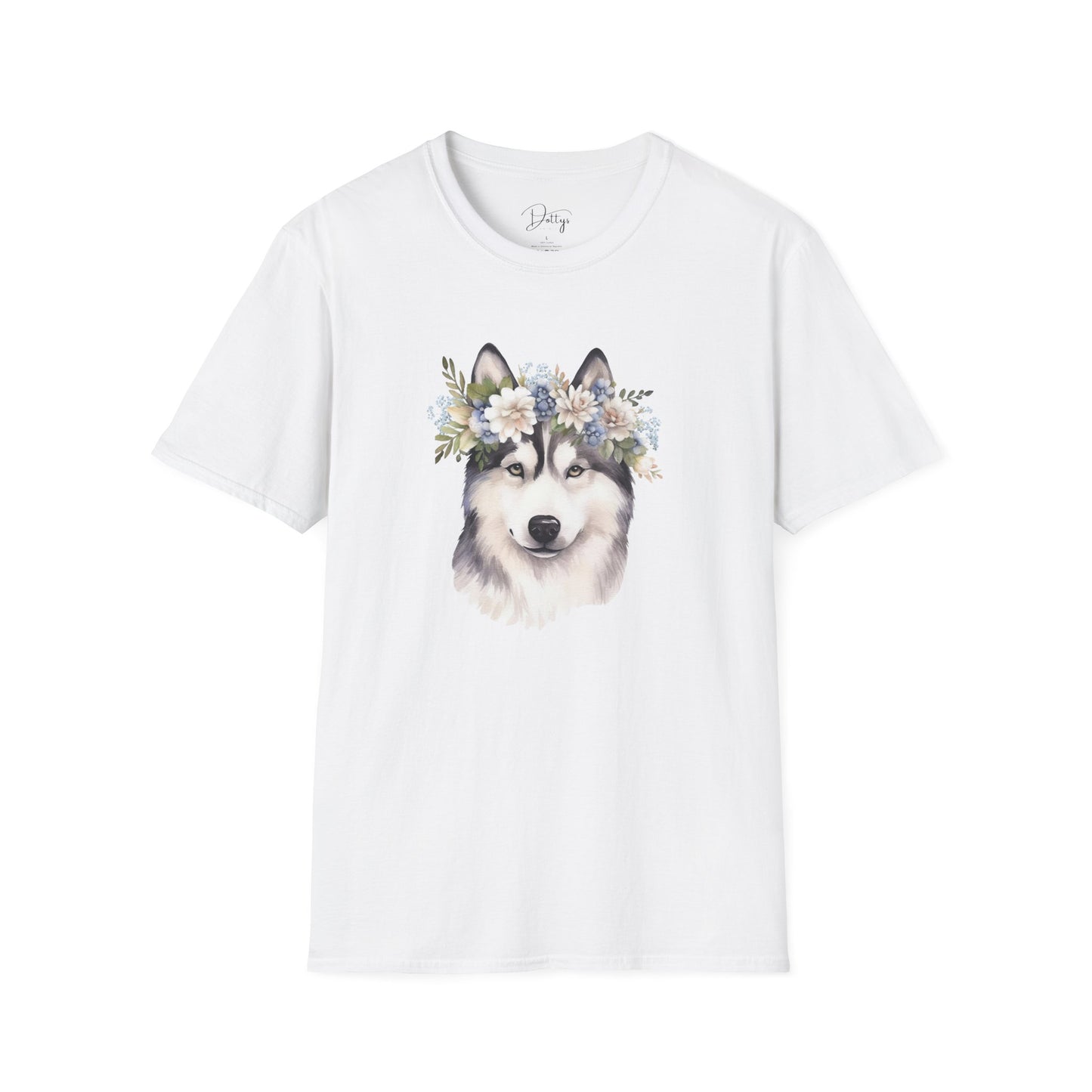 Flowery Malamute T-Shirt