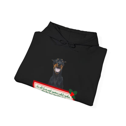 Dobermann Naughty List Christmas Hoodie