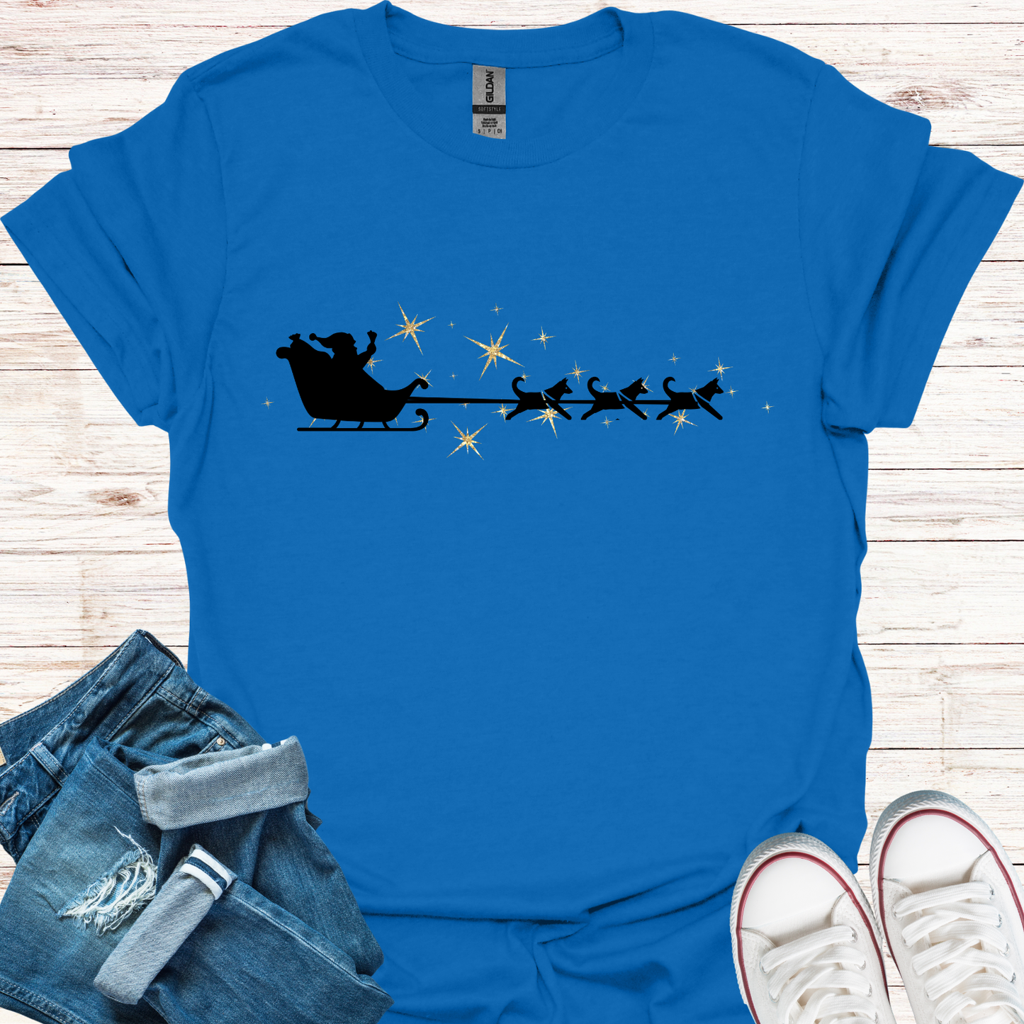 Sled Dog Christmas T-Shirt