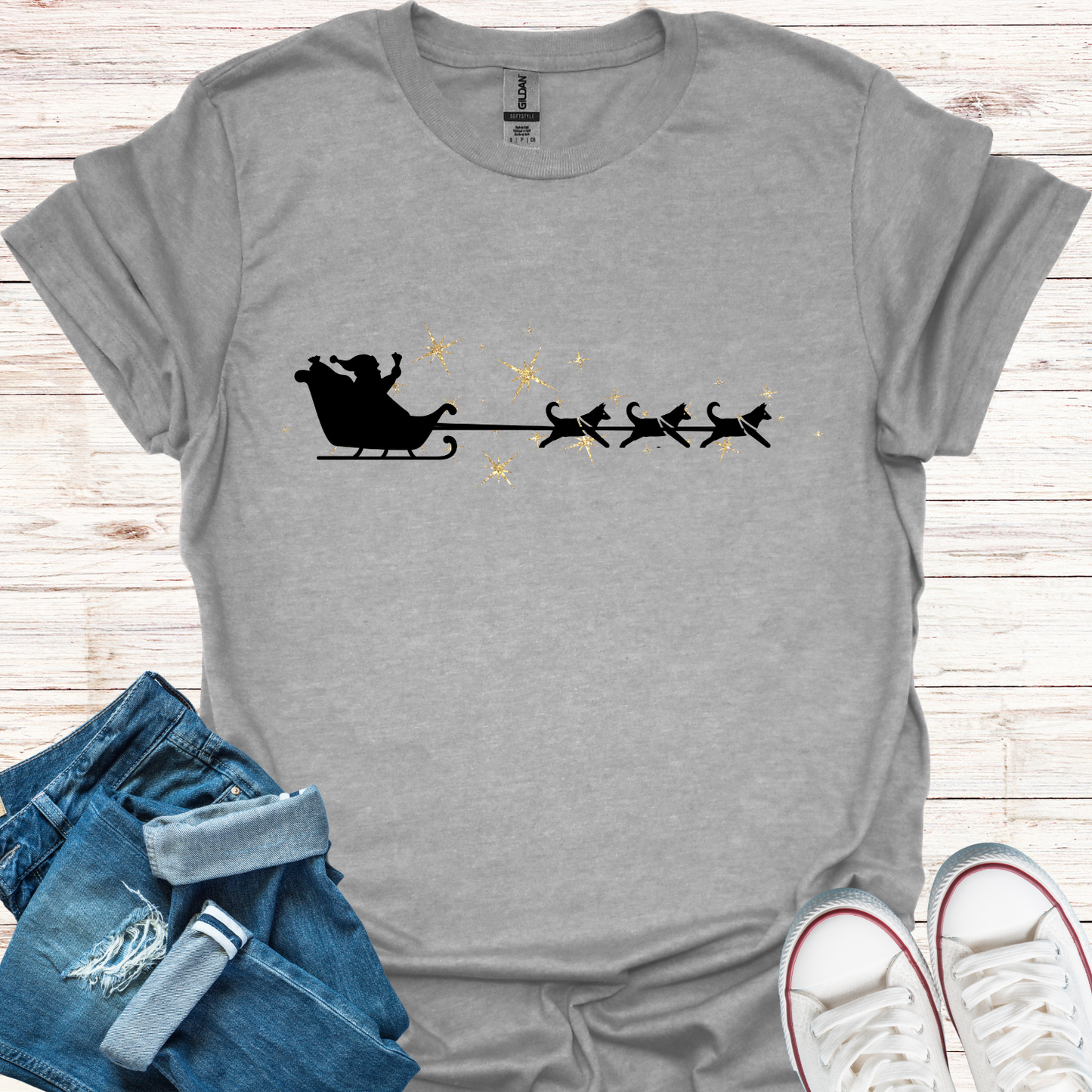 Sled Dog Christmas T-Shirt