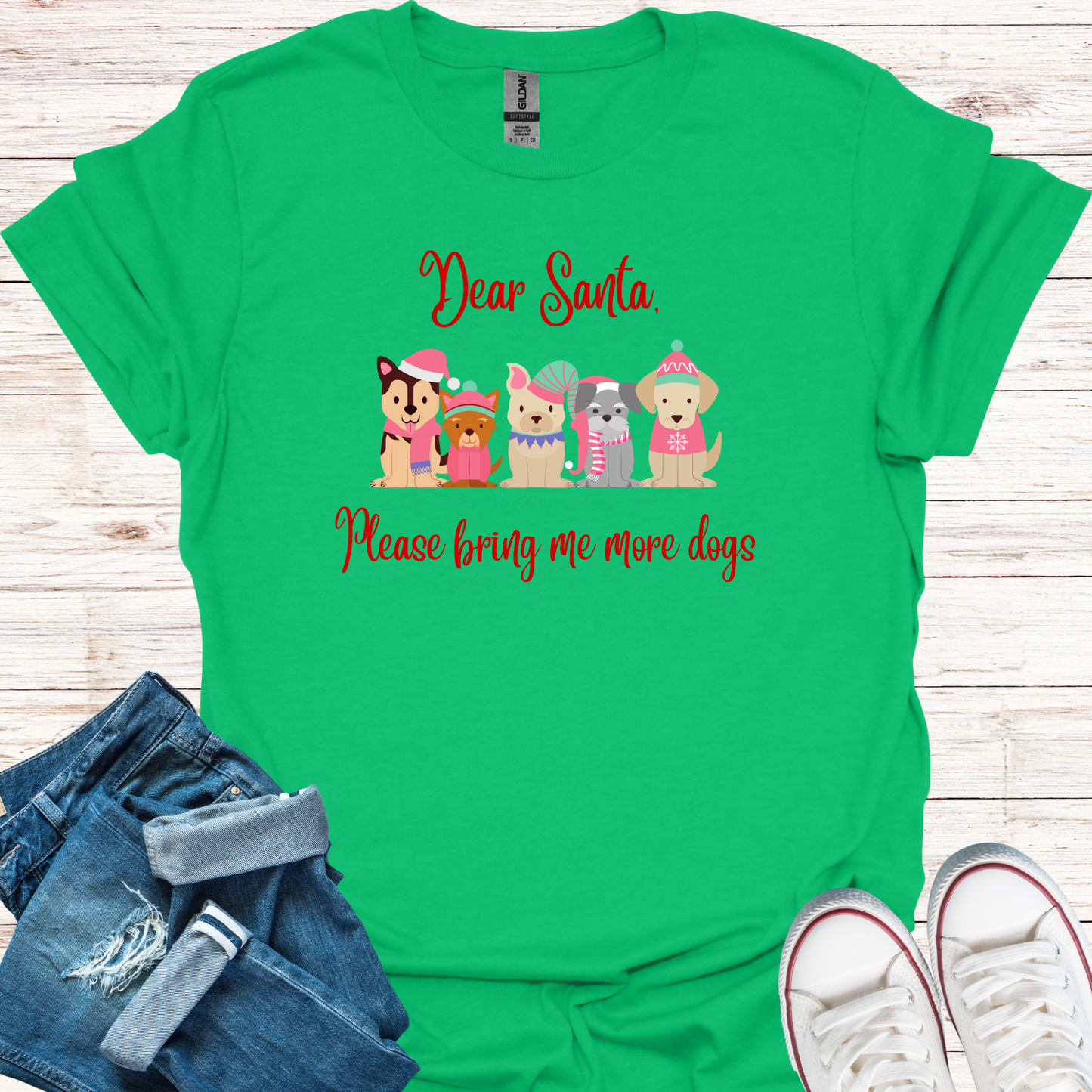 Dear Santa Please Bring Me More Dogs T-Shirt