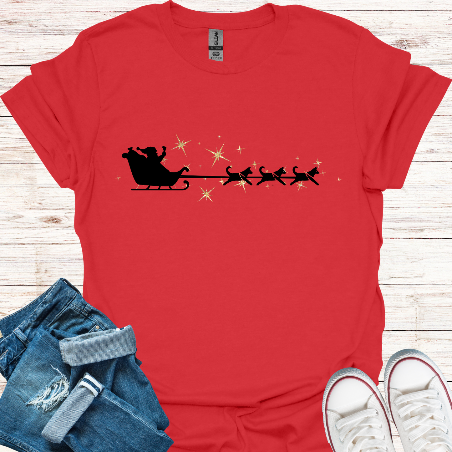 Sled Dog Christmas T-Shirt