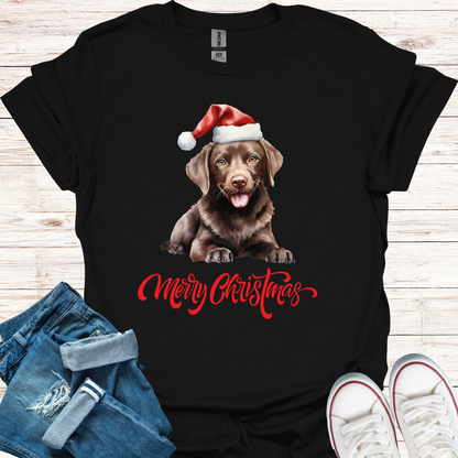 Chocolate Labrador Christmas T-Shirt