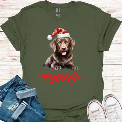 Chocolate Labrador Christmas T-Shirt