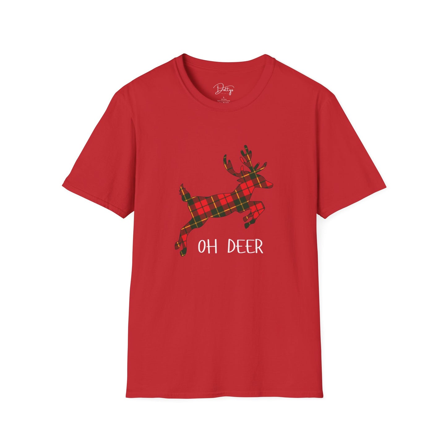 Tartan Oh Deer Christmas T-Shirt