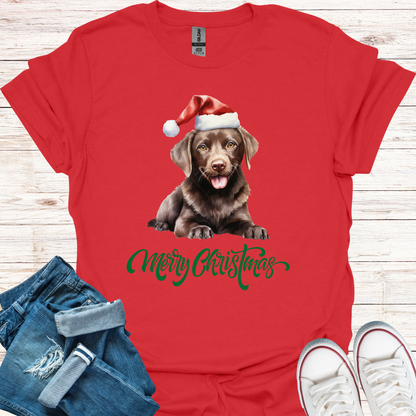 Chocolate Labrador Christmas T-Shirt