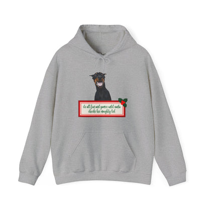 Dobermann Naughty List Christmas Hoodie