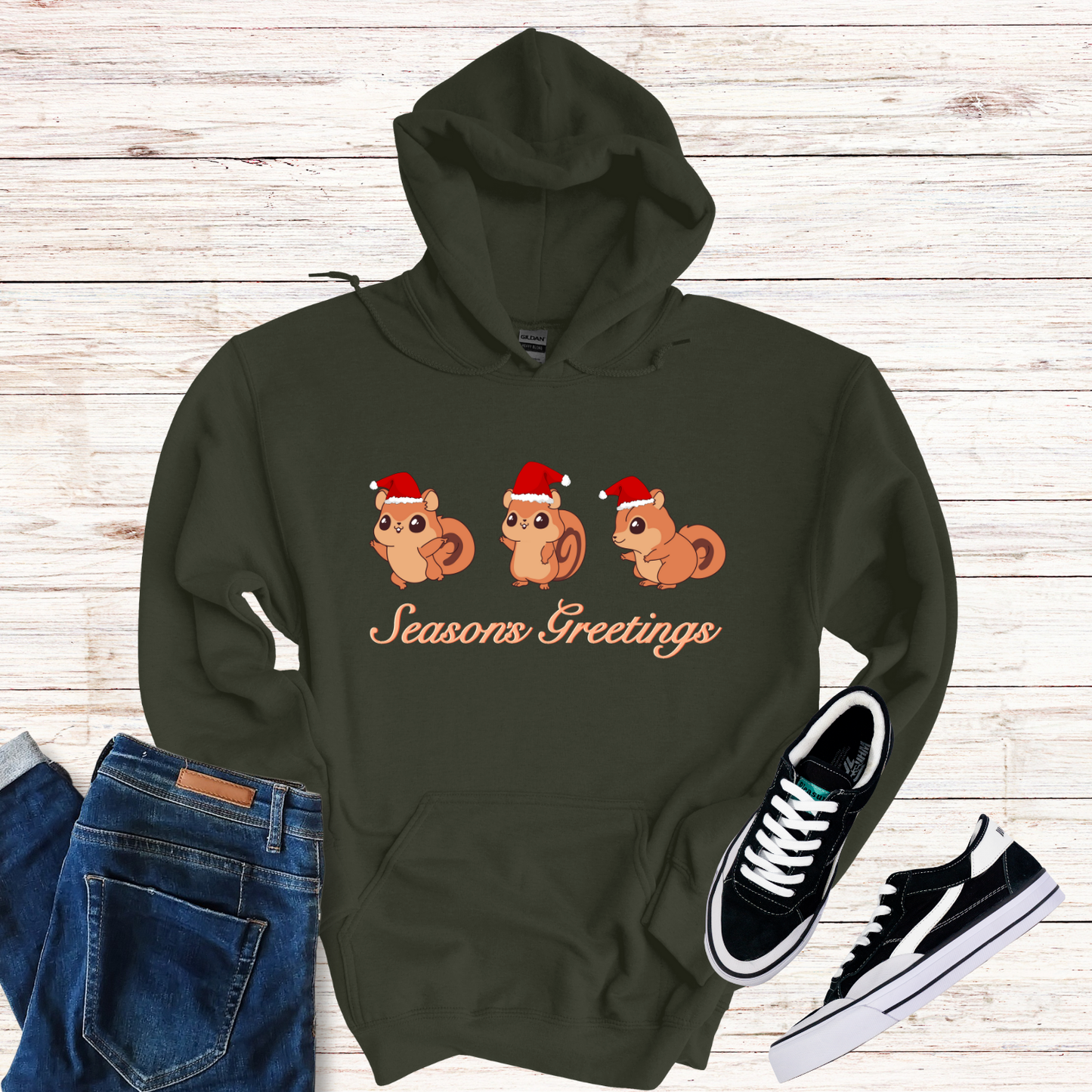 Christmas Chipmunks Hoodie