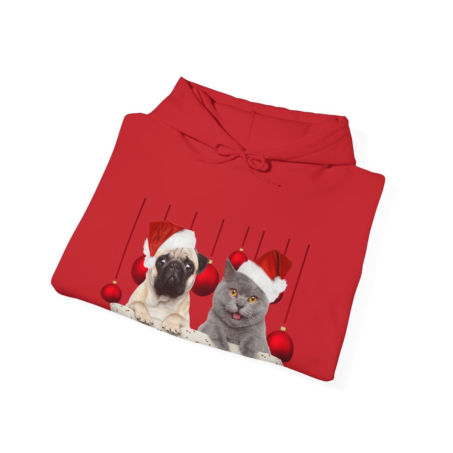 Dog And Cat Christmas Bauble Hoodie