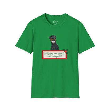 Dobermann Naught List Christmas T-Shirt