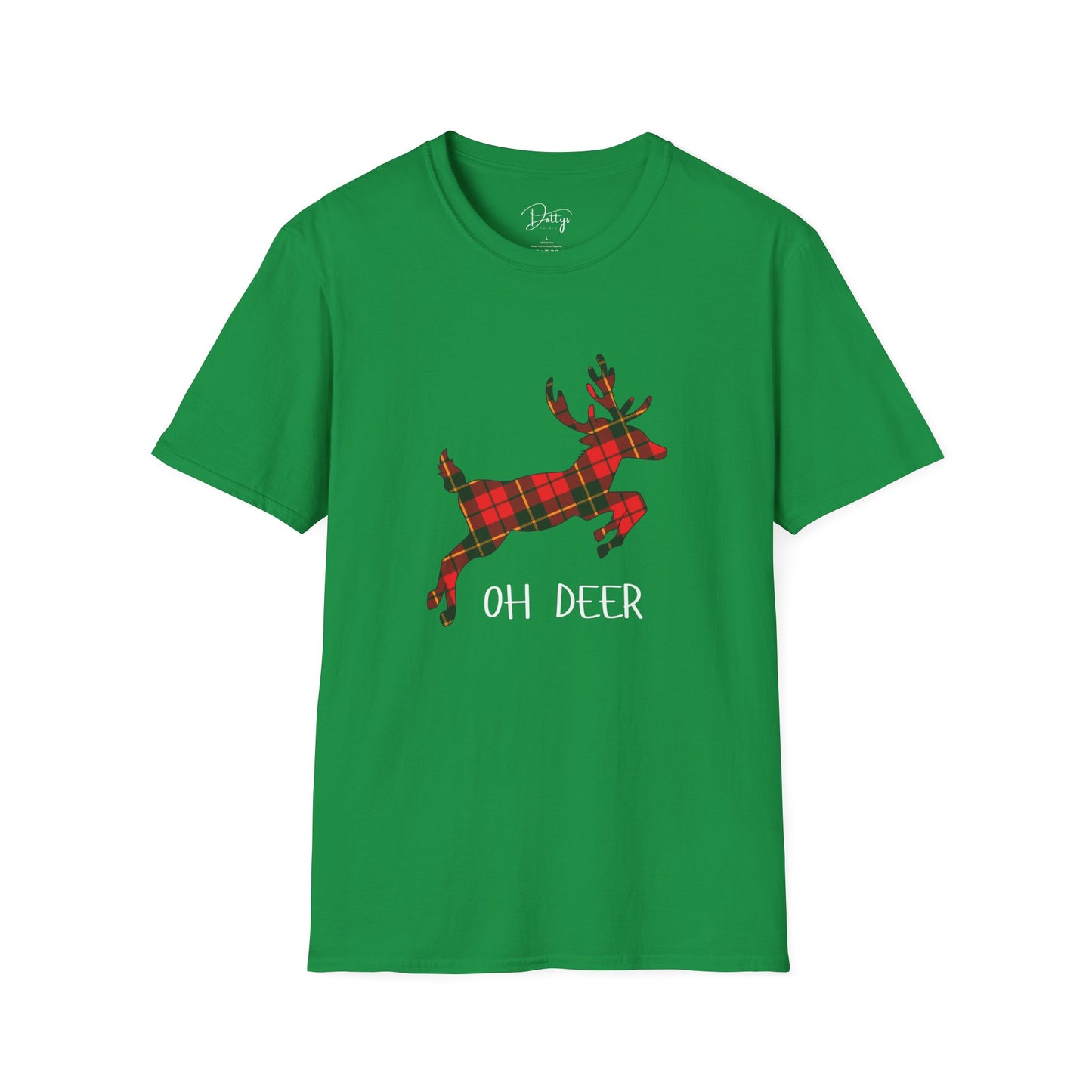 Tartan Oh Deer Christmas T-Shirt