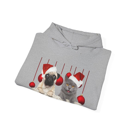 Dog And Cat Christmas Bauble Hoodie