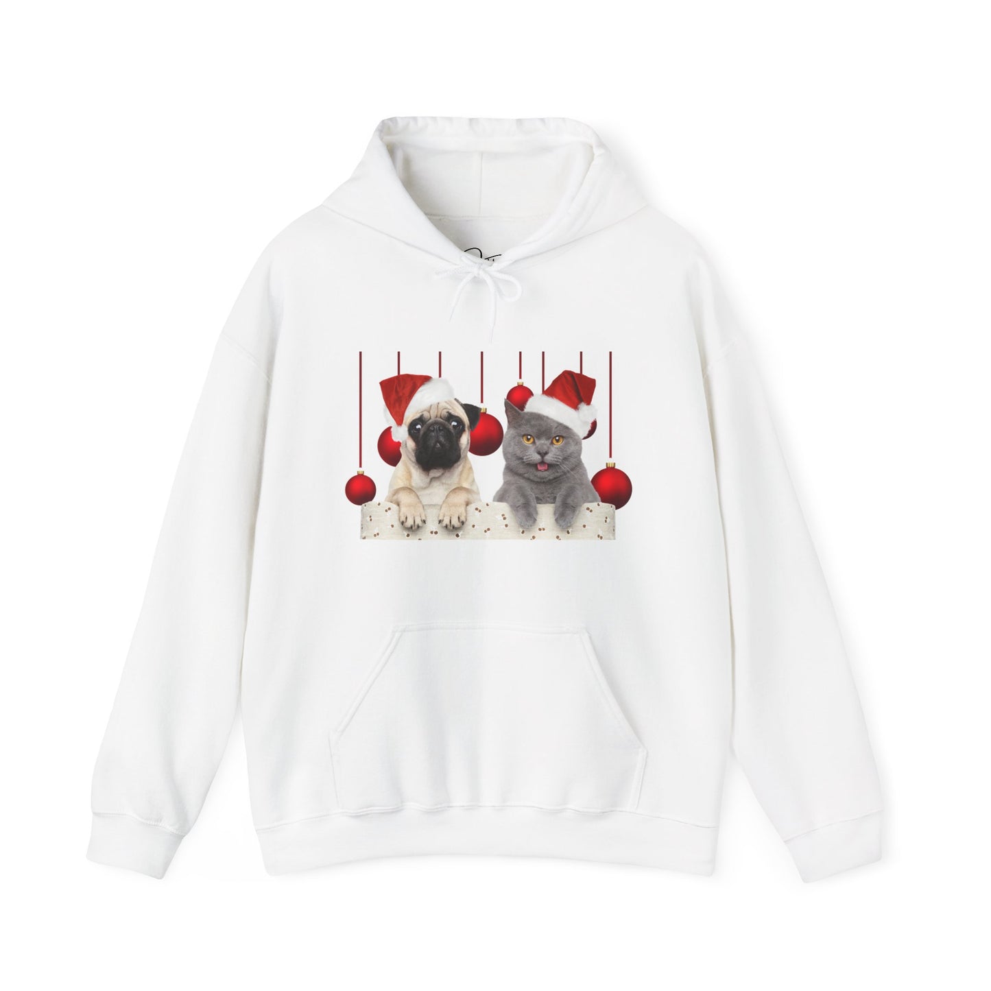 Dog And Cat Christmas Bauble Hoodie