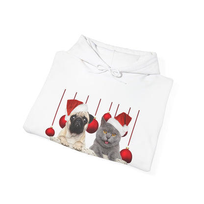 Dog And Cat Christmas Bauble Hoodie