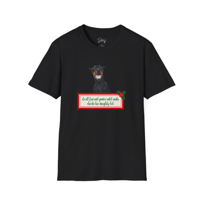 Dobermann Naught List Christmas T-Shirt