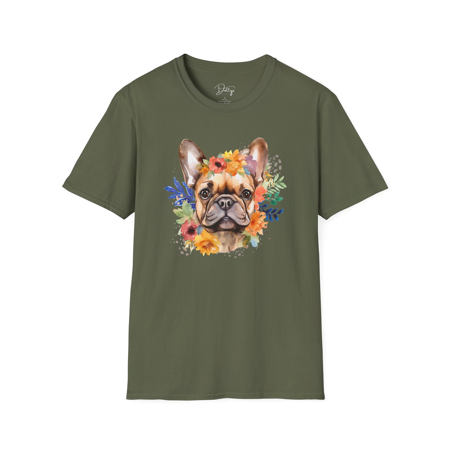 Flowery Frenchie T-Shirt