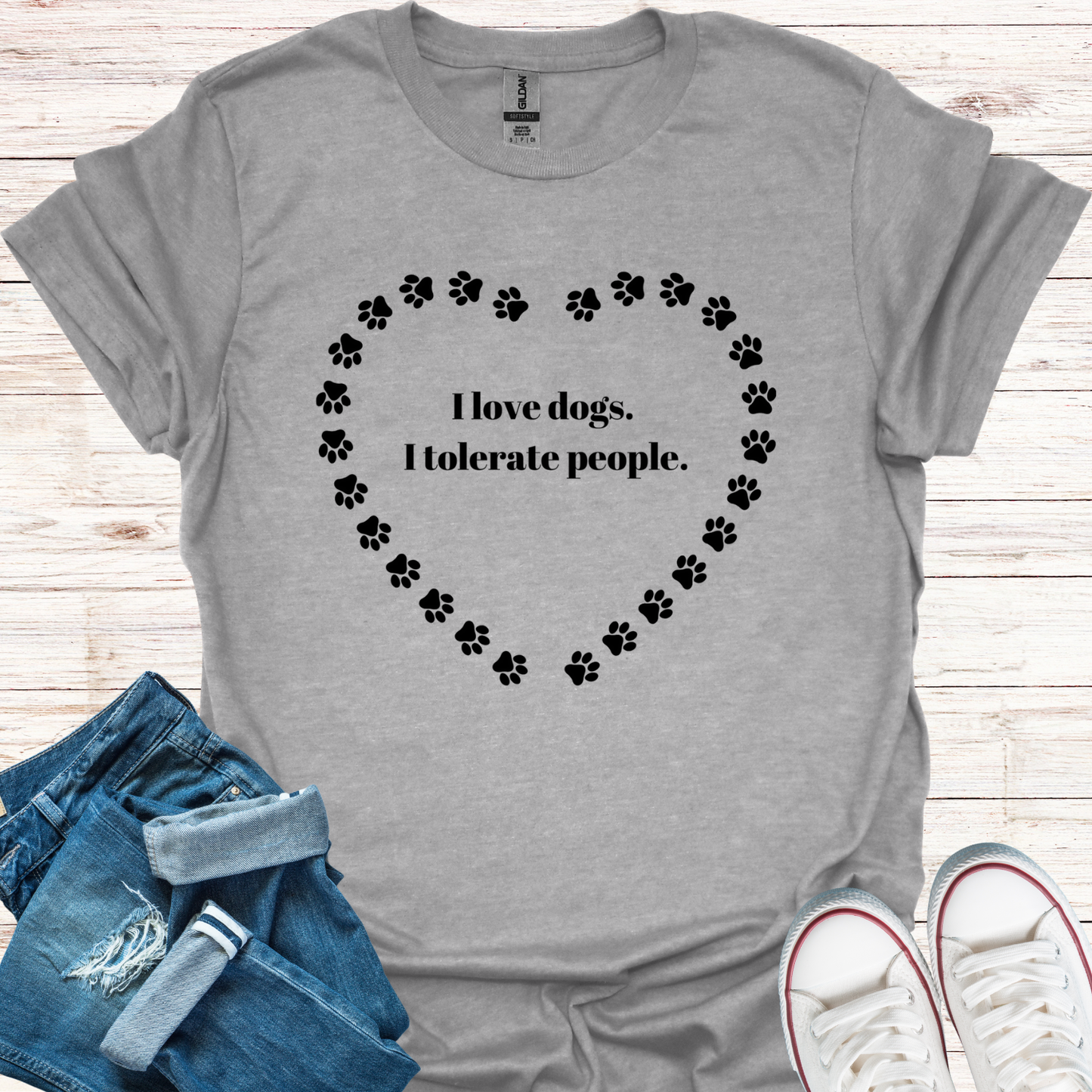 I Love Dogs, I Tolerate People T-Shirt