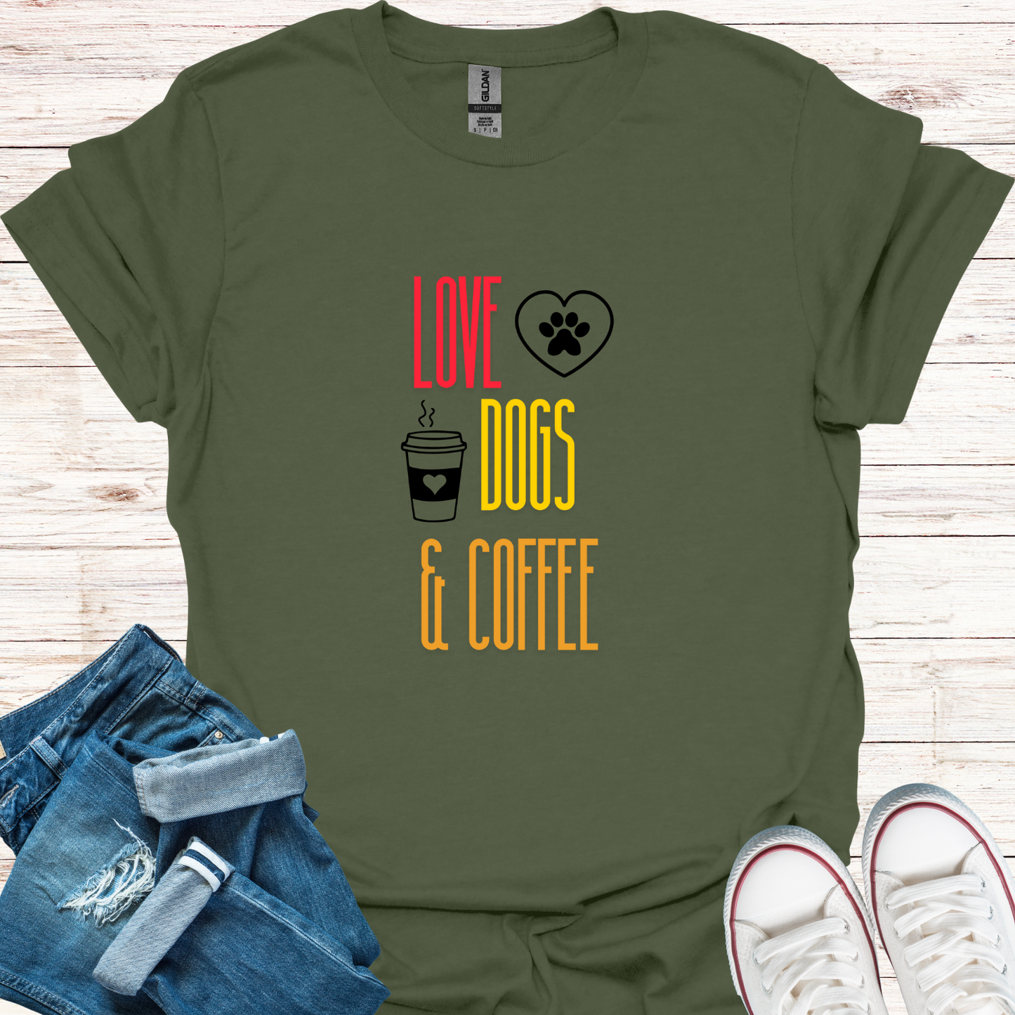 Love, Dogs & Coffee T-Shirt