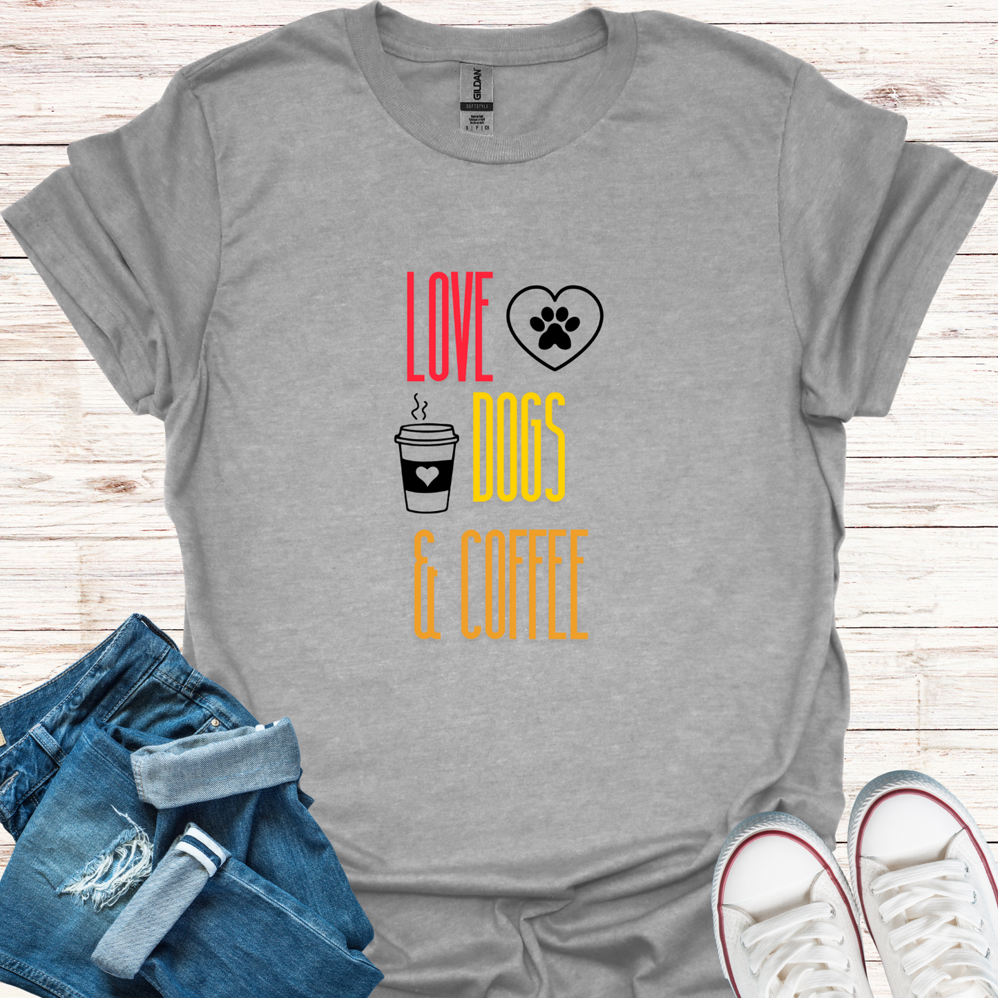 Love, Dogs & Coffee T-Shirt