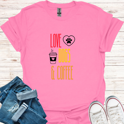 Love, Dogs & Coffee T-Shirt